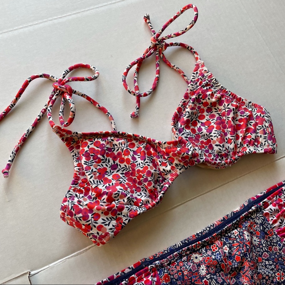 J.Crew Liberty Floral Bikini Swimsuit Set Size XS - Picture 5 of 12